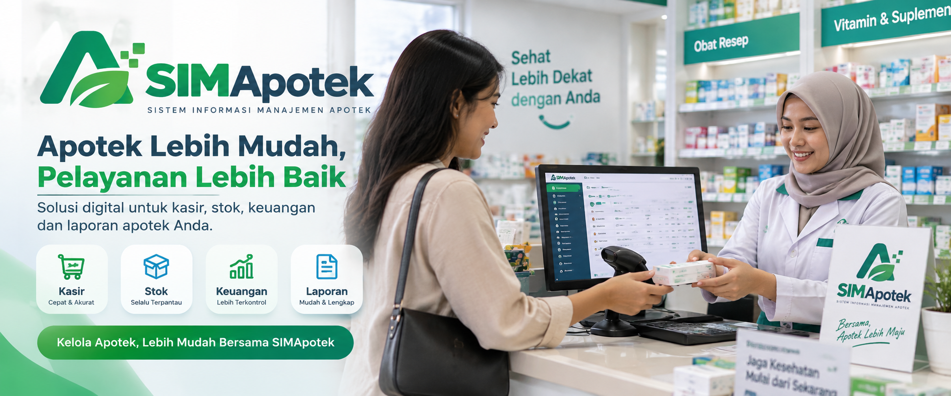 SIMApotek, Aplikasi Manajemen Apotek untuk Kasir, Stok, Keuangan dan Laporan